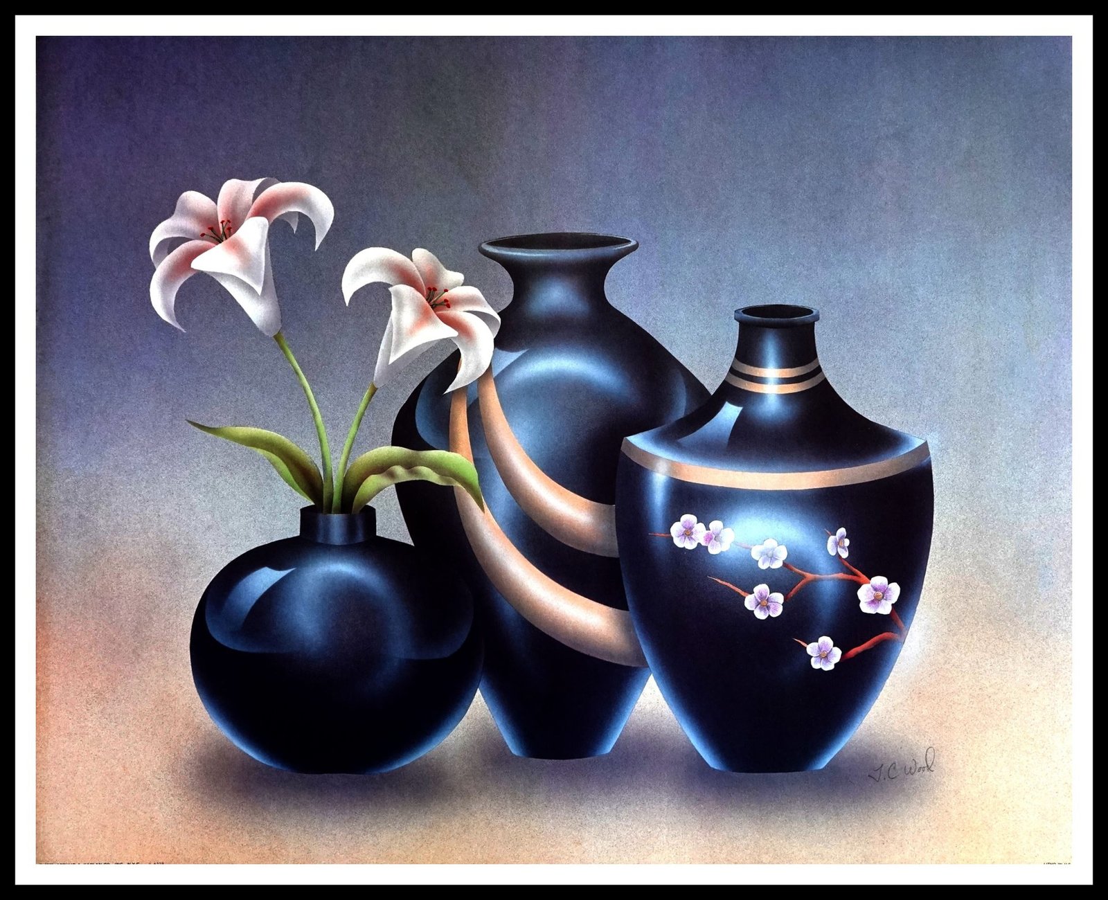 AK U6219 Lilies & Vases